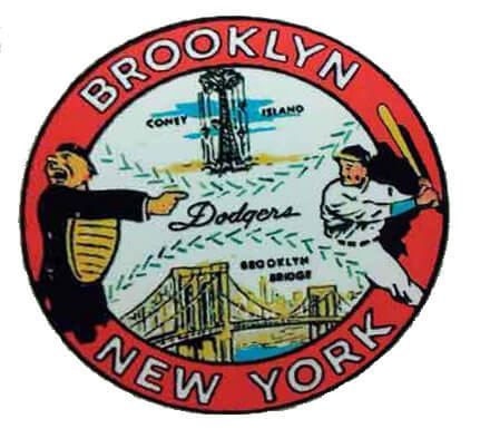 (image for) Brooklyn Dodgers Vintage Vacation Sticker